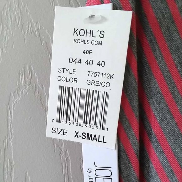 Misses Gray Pink Stripe Maxi Skirt XS - Picture 5 of 6